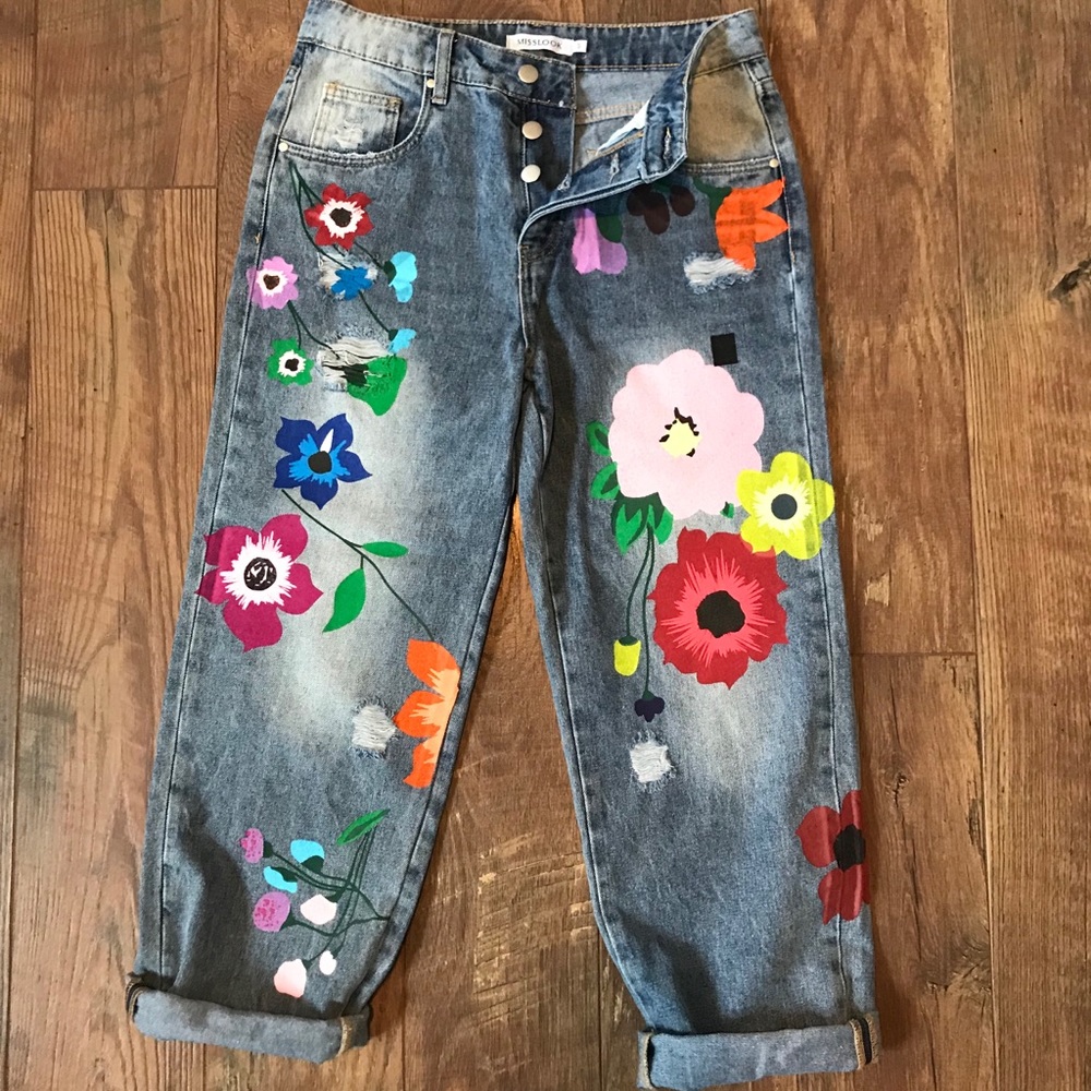 MISSLOOK Hand Painted Jeans